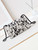 Chanel A01112 Flap White Fabric with Black Printed