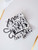 Chanel A01112 Flap White Fabric with Black Printed