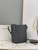 Celine 178303 Sangle Small Bucket Bag in Soft Grained Calfskin Gray