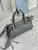 Prada 1BA486 Bonnie leather mini handbag Gray