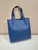 Prada 2VG092 Leather Tote Shoulder Bags Blue