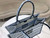 Dior M1296 Medium Dior Book Tote Pale Blue and Black Miss Dior Allover