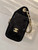 Chanel AS5631 Mini Hobo Suede & Gold-Tone Metal  Black