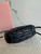 MiuMiu 5BC125 Small Matelassé nappa leather handbag Black
