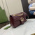 Gucci 443497 GG Marmont Matelassé shoulder Bag Dark Red