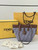 Fendi Mini Origami 8BS083 Blue denim-effect FF jacquard transformable mini-bag 8626CS