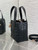 Dior M2835 Small Dior Toujours Vertical Tote Bag Black Macrocannage Calfskin