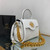 Versace DBFI039 La Medusa Medium Handbag 1039 White Gold