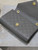 YSL 600195 Envelope Small In Quilted Grain De Poudre Embossed Leather Gray