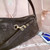 MiuMiu 5BC182 Aventure Sued leather Small bag Dark Brown