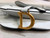 Dior M0455 Saddle Bag With Strap Grained Calfskin Blue Gray M0456