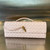 Bottega Veneta BV 741511 Long Clutch Andiamo With Handle Emerald Pink