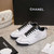Chanel G46076 Women 24B Trainers Cotton  Black & White C91287