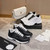 Chanel G46084 Women 24B Trainers Cotton  Black & White C91281