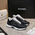 Chanel G46084 Women 24B Trainers Cotton  Black & White C91281