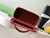 Chanel AP4933 25K Long Vanity with Chain Grained Shiny Calfskin Silver Red
