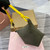 MiuMiu 5NE841 Gabardine Pouch Bag Olive Green/Yellow