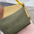 MiuMiu 5NE841 Gabardine Pouch Bag Olive Green/Yellow