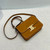 Celine 188423 TEEN TRIOMPHE BAG IN Suede Camel