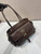 Prada Explore medium nappa leather tote bag 1BG596 Dark Brown