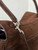 Balenciaga 7897442 Rodeo Handbag Large in Dark Brown Suede aged-Silver