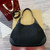 Gucci 834981 Gucci B medium Shoulder Bag Black Velvet Embossed