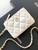 Chanel AP4573 25S Clutch With Chain Mesh Shiny Lambskin & Gold-Tone Metal White