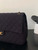 Chanel AS4661 Flap Bag CF Airport Velvet & Silver-Tone Metal Black