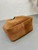 Prada 1BA349 Mini Suede leather handbag Brown Gold