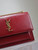YSL 442906 SUNSET MEDIUM IN Wine Red SMOOTH LEATHER