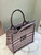 Dior M1265 Small Book Tote Black and Pink Miss Dior Allover Embroidery M9634