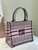 Dior M1265 Small Book Tote Black and Pink Miss Dior Allover Embroidery M9634