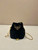 Prada 1NR016 Velvet mini pouch Black
