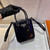 Prada 1BA331 Small Brushed Leather Tote Black