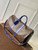 LV M46772 Louis Vuitton Keepall Bandoulière 50 Travel Bag Monogram Blue M12633