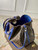 LV M46772 Louis Vuitton Keepall Bandoulière 50 Travel Bag Monogram Blue M12633