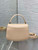 Dior M9371 Medium 30 Montaigne Avenue Top Handle Bag Apricot Ribbed Calfskin