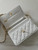 Chanel AP4241 Classic Wallet On Chain Grained Shiny Calfskin White
