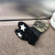 Dior KDI929CMV_S17X Warm Taupe Technical Canvas with Black Miss Dior Graffiti Print and Black Calfskin