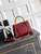 Chanel AS2215 Mini Flap Bag with Top Handle calfskin diamante gold metal Red