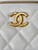 Chanel Small Vanity with Chain Shiny Calfskin White AP2292 Gold