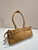 Prada 1BA426 Medium suede handbag Cinnamon