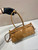 Prada 1BA426 Medium suede handbag Cinnamon