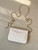 Chanel Mini Flap Shiny Lambskin & Gold-Tone Metal AS5758 White