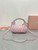 MiuMiu 5BC125 Small Matelassé nappa leather handbag Light Pink