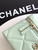 Chanel AP4936 Vanity with Chain Grained Shiny Calfskin & Gold-Tone Meta Green