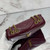 YSL 801437 Loulou small in matelassé lambskin Wine Red