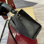 Gucci 838992 Padlock medium top handle bag  black GG leather