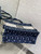 Dior M1296 Medium Book Tote Blue and Black Miss Dior Allover Embroidery M9639