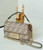 Fendi 8BS017  Baguette Mini Dove Gray denim-effect FF jacquard bag